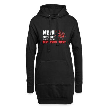 Mon costume est maculé de sang dans la lessive - Sweat-shirt à capuche long Femme - noir - Devant