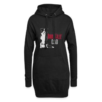 Border Collie Dad - Hoodie-Kleid - Schwarz - Vorne