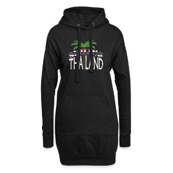 Smiling Thailand - Hoodie-Kleid - Schwarz - Vorne