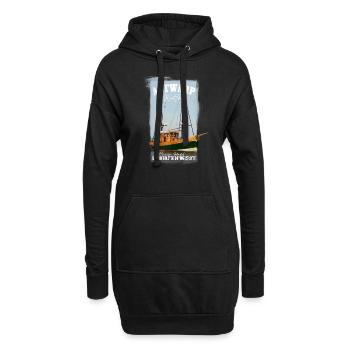 Altwarp Cutter Lagon de Szczecin - Sweat-shirt à capuche long Femme - noir - Devant