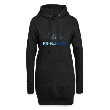 Eisbader Winterschwimmen arctic Eisschwimmer - Hoodie-Kleid - Schwarz - Vorne