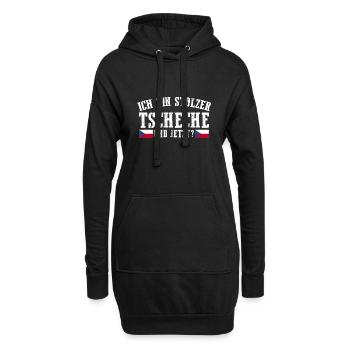 Tchèques République tchèque - Sweat-shirt à capuche long Femme - noir - Devant