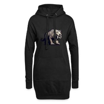 Säbelzahntiger Smilodon Eiszeit Raubtier Großkatze - Hoodie-Kleid - Schwarz - Vorne