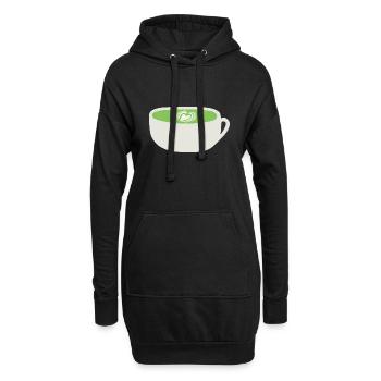 Tasse Matcha Latte - Hoodie-Kleid - Schwarz - Vorne