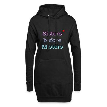 sisters before misters - Hoodie-Kleid - Schwarz - Vorne