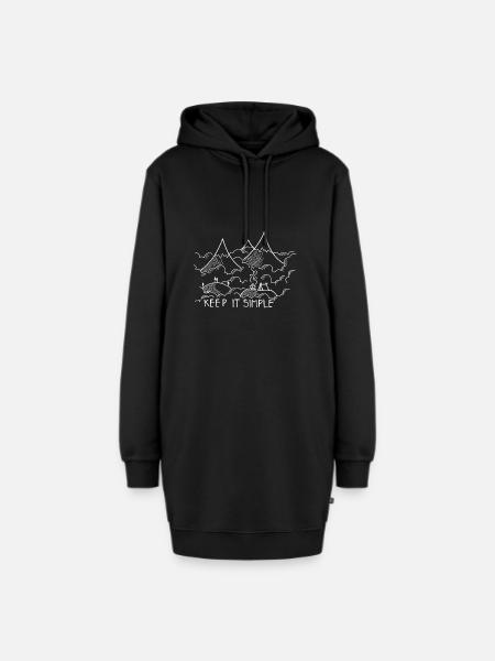 Keep it simple Camping Trip Tshirt - Hoodie-Kleid - Schwarz