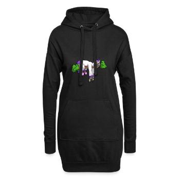 Einhorn Faultier Nap Lustiges Tier Geschenk Shirt - Hoodie-Kleid - Schwarz - Vorne