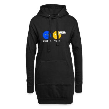 Proton Electron Être Positif - Sweat-shirt à capuche long Femme - noir - Devant