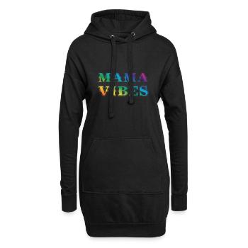 Mama Vibes - Hoodie-Kleid - Schwarz - Vorne