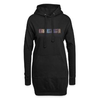 examinierte Krankenschwester - buntes Design - Hoodie-Kleid - Schwarz - Vorne