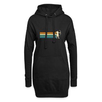 Archer Tir à l’arc - Sweat-shirt à capuche long Femme - noir - Devant