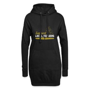 support farmer bauer - Hoodie-Kleid - Schwarz - Vorne