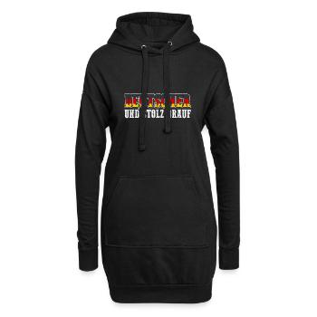Deutscher Deutsch Deutschland - Hoodie-Kleid - Schwarz - Vorne