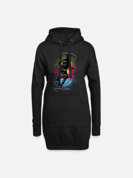 Course à pied Sport Jogger Runner Course à pied Jogging - Sweat-shirt à capuche long Femme - noir