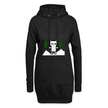 Polar Bear - Hoodie Dress - black - Front