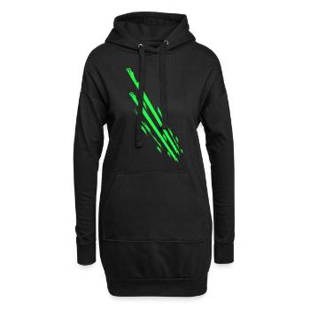 Gym sportif à rayures - Sweat-shirt à capuche long Femme - noir - Devant