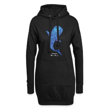 Marokintana - Whale Shark - I - Hoodie-Kleid - Schwarz - Vorne