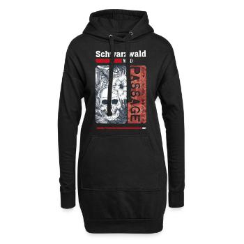 Schwarzwald Wild Skull - Hoodie-Kleid - Schwarz - Vorne