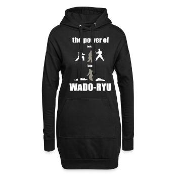 Wado-Ryu, Chemin de l’Ami - Karaté T Shirt - Sweat-shirt à capuche long Femme - noir - Devant