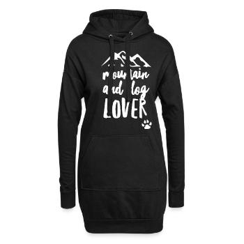 Berge und Hunde Liebhaber Geschenk - Hoodie-Kleid - Schwarz - Vorne