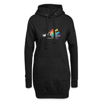 PRISMA RAINBOW CATS - Hoodie-Kleid - Schwarz - Vorne