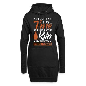 Poterie Töpfern Töpfer Töpferei - Sweat-shirt à capuche long Femme - noir - Devant