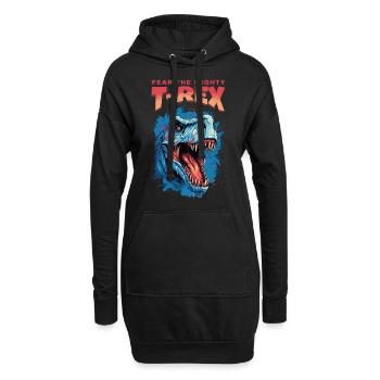 T-Rex Dinosaur Dino Tyrannosaurus Rex Vintage - Hoodie Dress - black - Front
