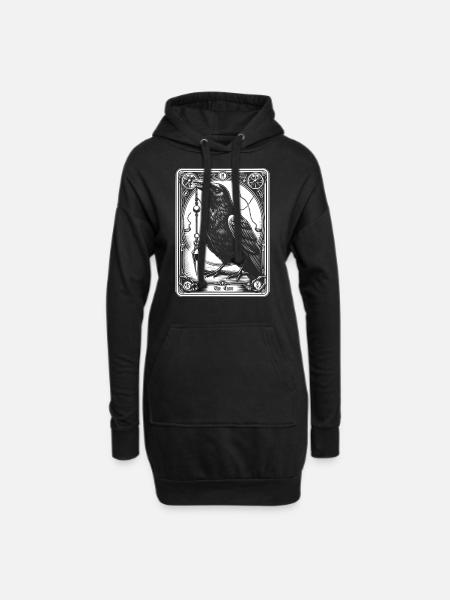 Rabenpendel Tarot - Hoodie-Kleid - Schwarz