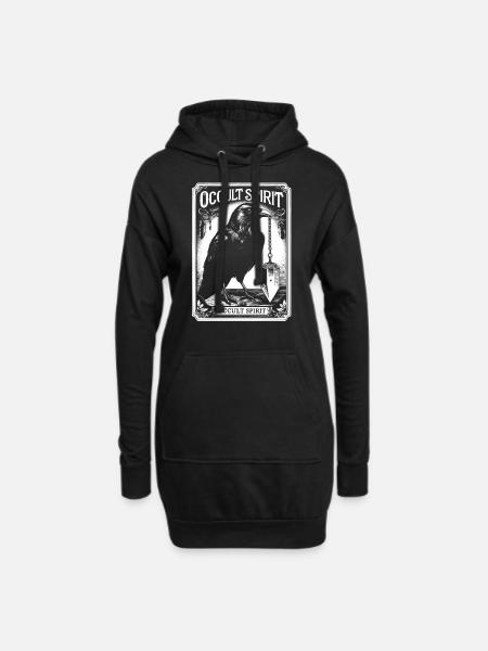 Okkulter Geist Rabe Pendel - Hoodie-Kleid - Schwarz