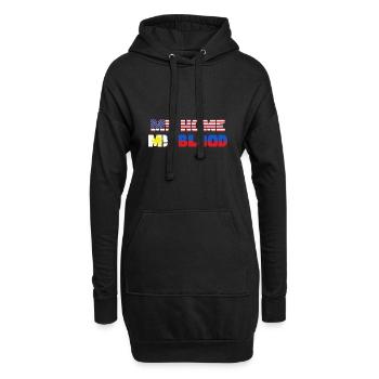 Patriotisches USA Design für stolze Pinoys - Hoodie-Kleid - Schwarz - Vorne