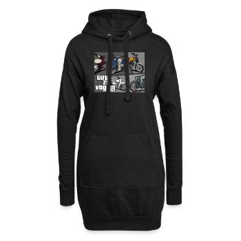 S51, Habicht, Sperber, KR51/1 // Gut zu Vögeln - Hoodie-Kleid - Schwarz - Vorne