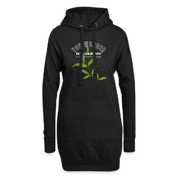 JE SUIS UN BUVEUR DE THÉ SENCHA SECRET SENCHATEE TEE - Sweat-shirt à capuche long Femme - noir - Devant