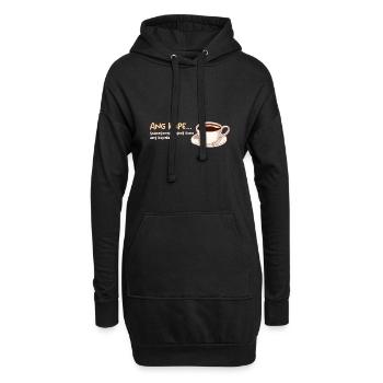 Ang Kape Coffee Design für stolze Pinoys - Hoodie-Kleid - Schwarz - Vorne