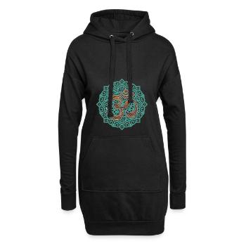 Om Mandala Yoga I symbole méditation de relaxation - Sweat-shirt à capuche long Femme - noir - Devant