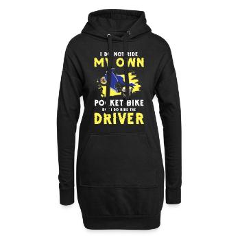 Motocross Bikerin Track Matsch - Hoodie-Kleid - Schwarz - Vorne