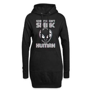 Alien Mars Space - Hoodie Dress - black - Front