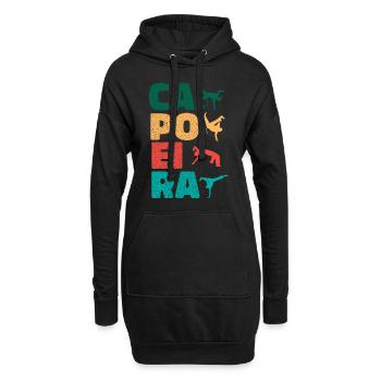 Capoeira brésilienne - Sweat-shirt à capuche long Femme - noir - Devant