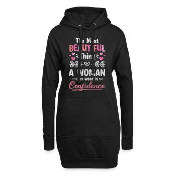 Weltfrauentag Feiertag Feminismus Gemeinsam - Hoodie-Kleid - Schwarz - Vorne