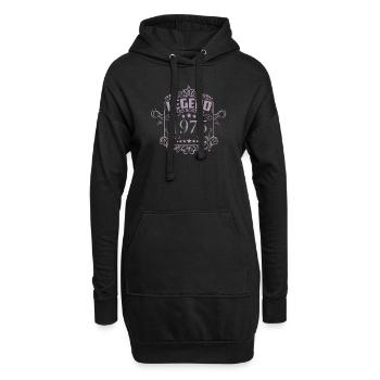 Geburtstag Legende 1975 Vintage Stil - Hoodie-Kleid - Schwarz - Vorne