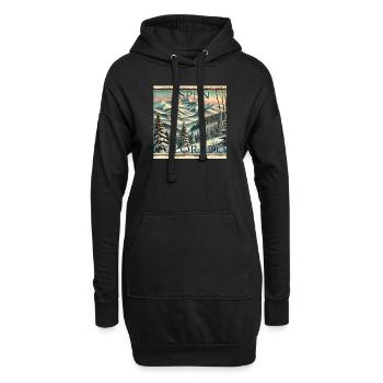Aspen Ski Resort Ski Snowboard Hiver Vintage - Sweat-shirt à capuche long Femme - noir - Devant