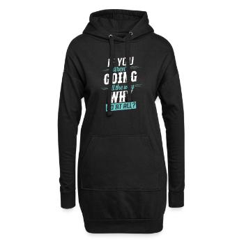 Motivation : Dire d’aller jusqu’au bout - Sweat-shirt à capuche long Femme - noir - Devant
