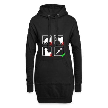 carotte - Sweat-shirt à capuche long Femme - noir - Devant