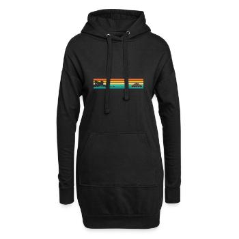 Snooker Billardtisch Retro Billiard Billard - Hoodie-Kleid - Schwarz - Vorne