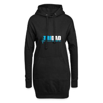 Triathlon papa athlète papa chemise - Sweat-shirt à capuche long Femme - noir - Devant