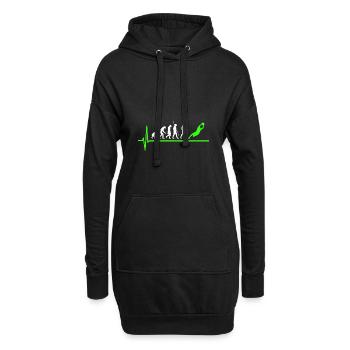Gardien de but de football - Sweat-shirt à capuche long Femme - noir - Devant