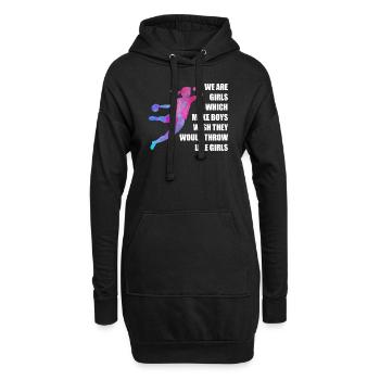 Frauen und Mädchen Handball Geschenkidee - Hoodie-Kleid - Schwarz - Vorne