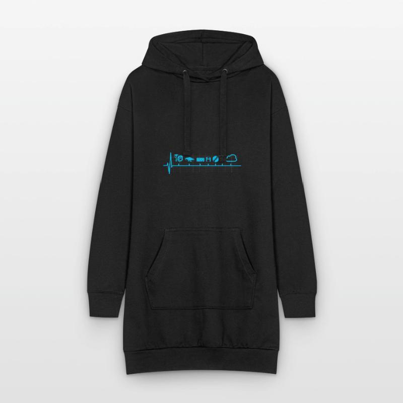 Disk Evolution Nerd Computer Hoodie Dress