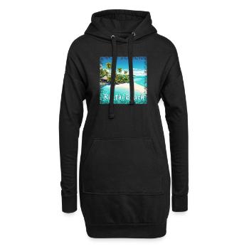 Sommervibes auf den Malediven: Reethi Beach im Gru - Hoodie-Kleid - Schwarz - Vorne