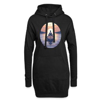 Voilier, Méditation, Coucher De Soleil, Nature - Sweat-shirt à capuche long Femme - noir - Devant