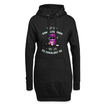 Party Festival Outfit es eskaliert eh Teddy Bär - Hoodie-Kleid - Schwarz - Vorne
